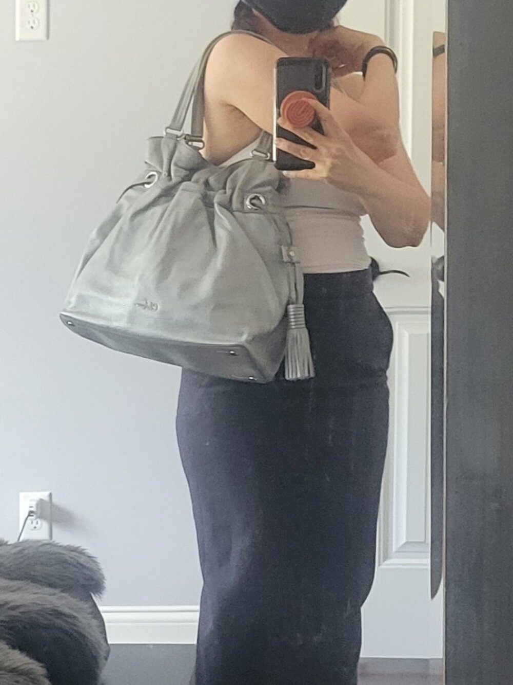 Cole Haan Silver Leather Handbag